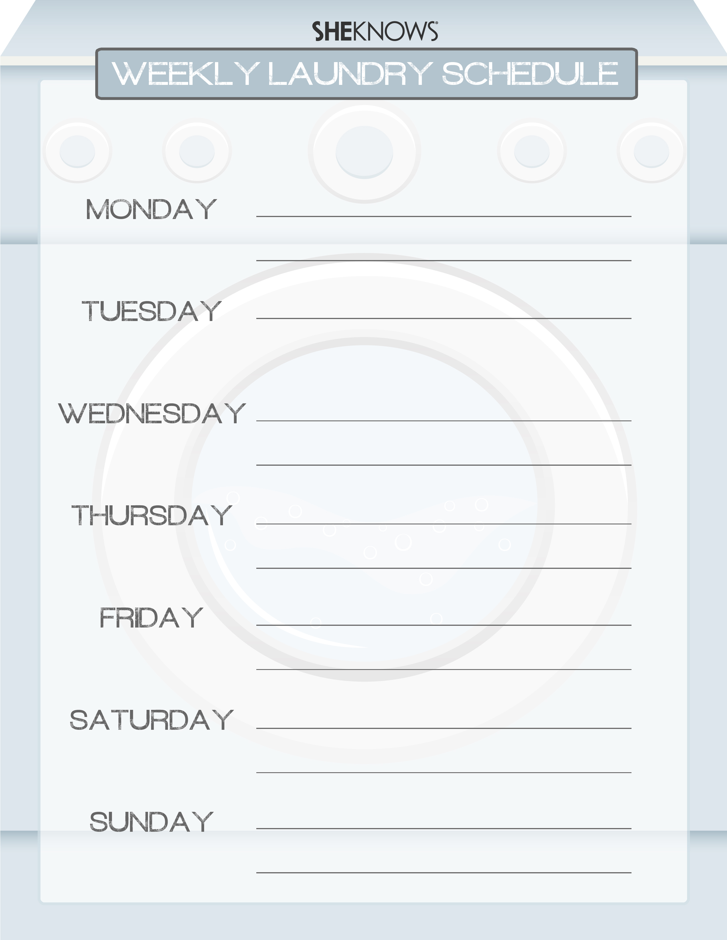 3 Helpful Printables For Scheduling Laundry And Chores SheKnows