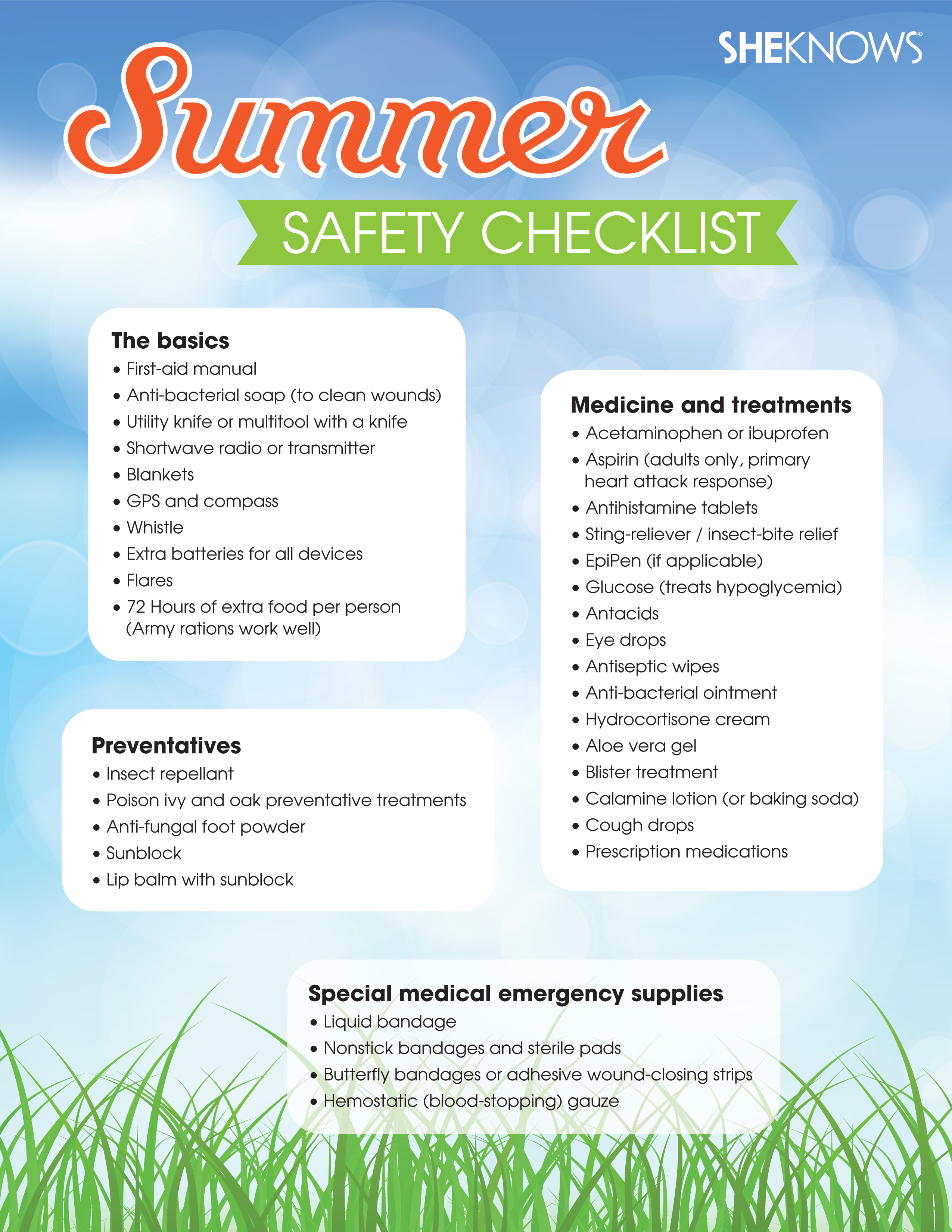 Field Guide To Summer Safety SheKnows