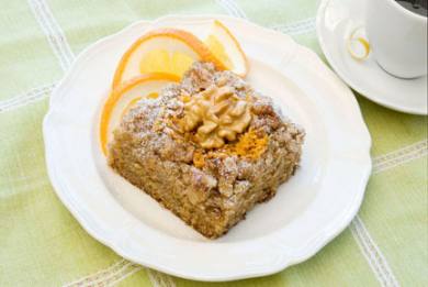 Buttermilk Walnut Coffee Cake with Orange Essence