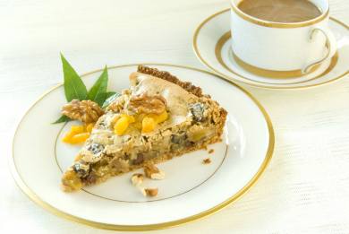 Walnut, Cherry Apricot Tart