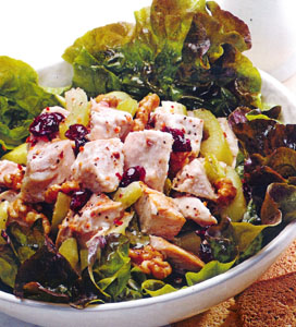 Chunky Turkey Salad with Cranberries and Walnuts