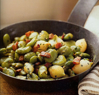 Fresh Fava Beans with Bacon - Feves a La Tourangelle