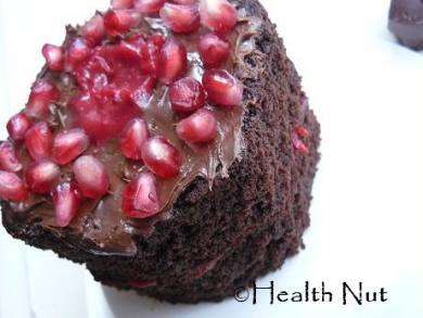 Nutella  Chocolate Cake with Cranberries and Pomegranates