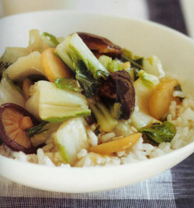 The Poor Chef's Bok Choy and Shiitake Japanese Stir Fry
