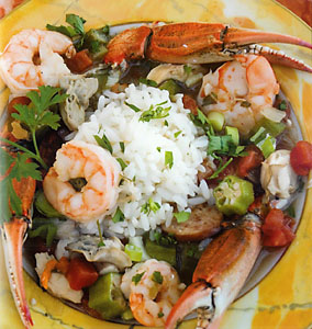 Grace Bauer's Seafood Turkey Gumbo
