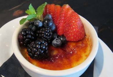 Crème Brûlée with Winter Berries