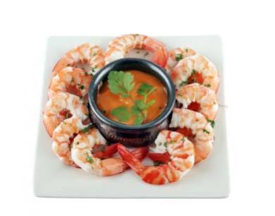 Rotisserie Shrimp with Orange Dipping Sauce and Chili Lime Dipping Sauce