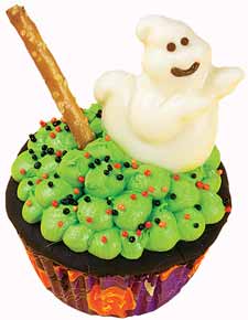Bubbling Cauldron Cupcakes for Halloween