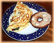 Portabella Mushroom and Goat Cheese Omelette