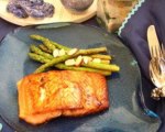 Low Carb Maple Salmon with Sauteed Asparagus