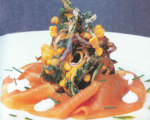 Corn Fritters with Smoked Salmon