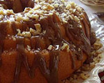 Low Carb Sugar Free Apple Walnut Caramel Cake