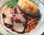Microwave Pork Roast with Cranberry Orange Stuffing