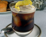 Iced Black Coffee with Lemon Peel