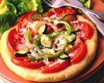 Fresh Vegetable Pita Pizza