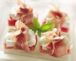 Prosciutto Wrapped Watermelon and Brie Fingers