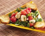 Watermelon and Mozzarella Salad with Fresh Basil