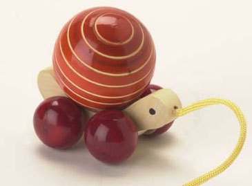 wooden snail toy