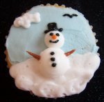 winter baby cupcake