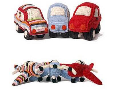 stuffed airplane and cars