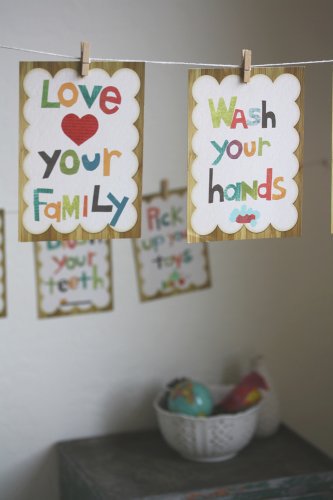 Good Manners Wall Cards affordable nursery art, artwork for nursery, baby prints, nursery decor, nursery prints