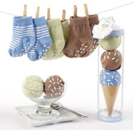 Baby Aspen Sweet Feet Three Scoops Boy Socks Set baby shower, baby aspen, baby socks, skid-proof socks, baby gift, new baby gift