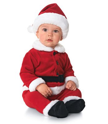 baby in christmas dress