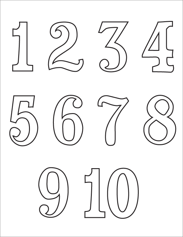 Printable Numbers 1 10 Coloring Pages