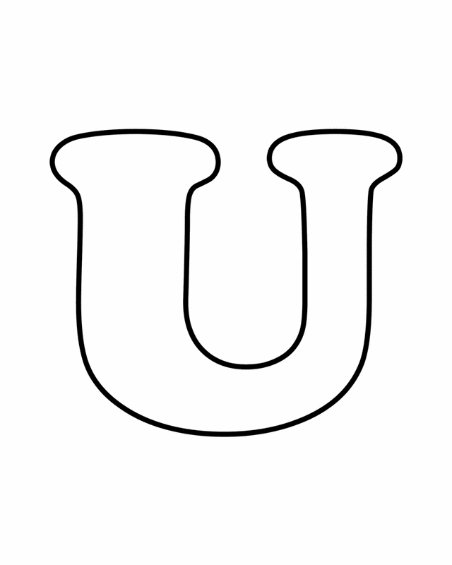 bubble the letter u Colouring Pages